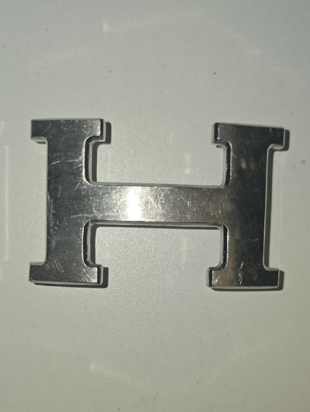 Hermes Silver Bar Cufflinks with Subtle Engraving